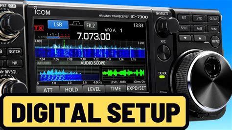icom ic 7300 setup for wsjt ft8 digital modes easy and simple