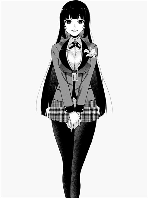 Jabami Yumeko Standing Full Body Manga Sticker By Hellusinatien