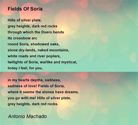 Fields Of Soria Poem by Antonio Machado - Poem Hunter