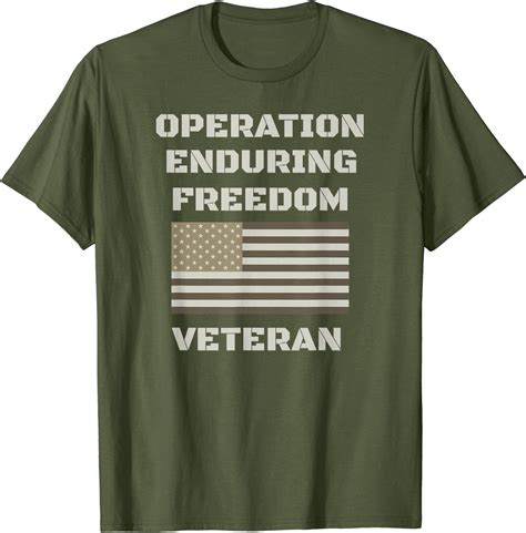 Oef Veteran Operation Enduring Freedom T Shirt Clothing