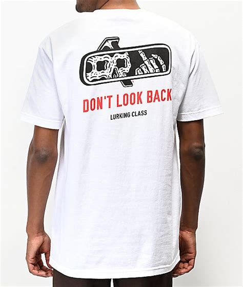 Lurking Class By Sketchy Tank Look Back White T Shirt Zumiez Cool T