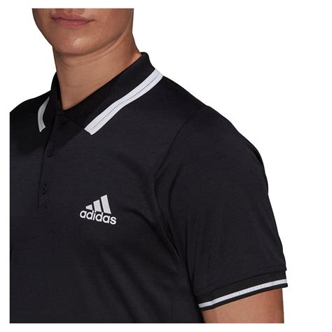 Adidas Mens Freelift Tennis Polo In Black And White