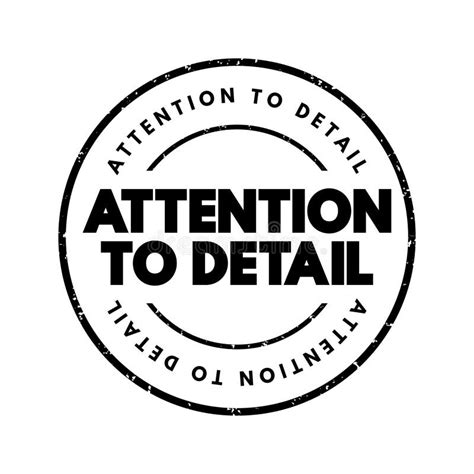 Attention To Detail Text Stamp Concept Background Stock Illustration