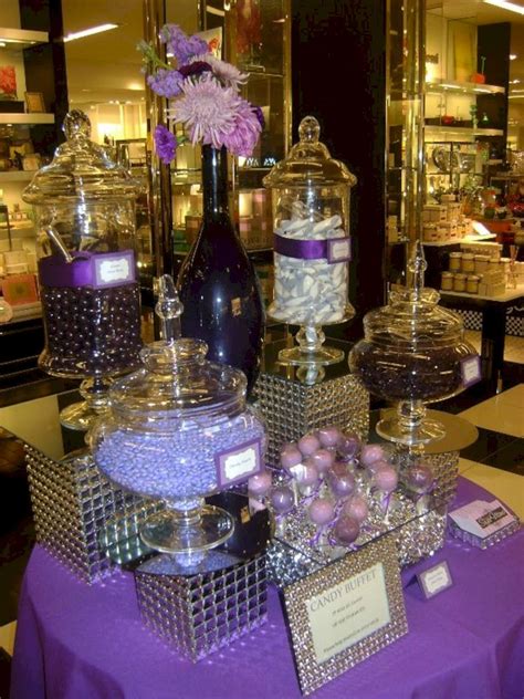 60 awesome purple candy table for your wedding wedding candy table purple candy table