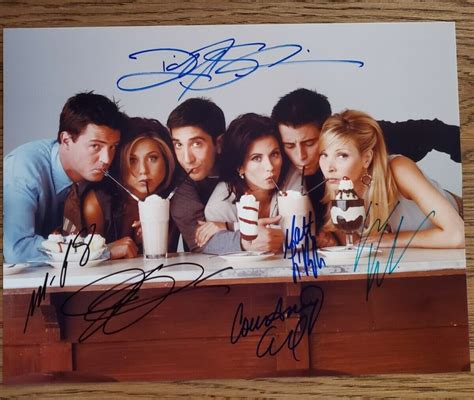 Friends Cast Hand Signed Autographs By 6 With Coa Friends Cast It