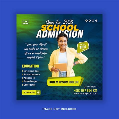 Premium Psd School Admission Social Media Post Or Banner Template