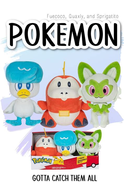 Pokemon Paldea First Partner Plush 3 Pack 8 Inch Pokemon Plush Of