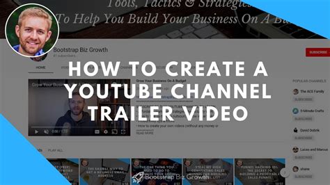 How To Create A Youtube Channel Trailer Video Youtube