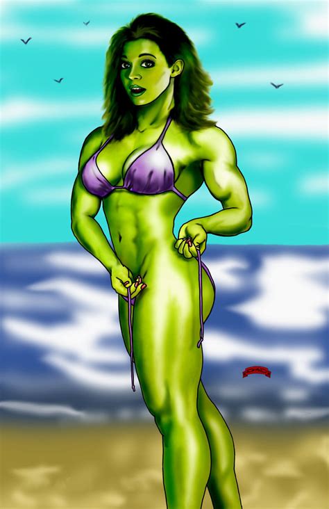 She Hulk Untied Sexy Marvel Comics Art Muscle 11x17 Muscle Print Dan Demille Ebay