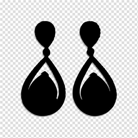 Black And White Earrings Clipart