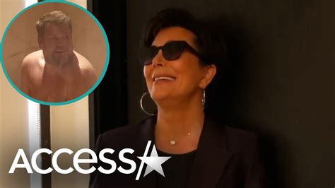 Kris Jenner Shockingly Catches James Corden In Kylie Jenner S Shower In Hilarious Skit Youtube