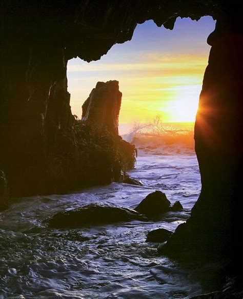 Sunset From The Sea Arch Big Sur Coast California By Tom Dimatteo