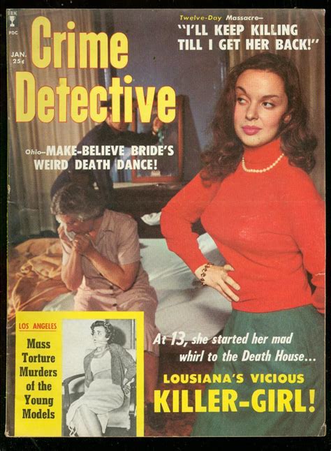 crime detective jan 1960 gagged girl cover death house vf comic collectibles magazines