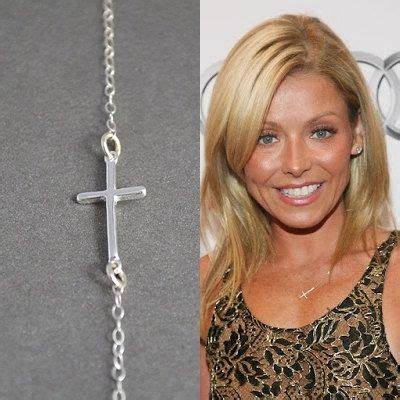 Sterling Silver Sideways Cross Necklace Kelly Ropa Celebrity Inspired
