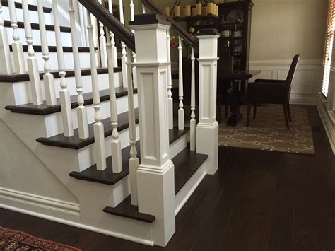 This newel cap is used to finish the top of a plain square newel post. Box Newel Post Photo Gallery