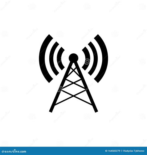 Simbolo Antenna Radio Wireless Isolato Sullo Sfondo Bianco Eps
