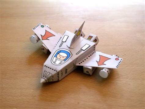 Download rocket ship stock vectors. Kid-friendly papercraft: Spaceship | Digitprop - Paper ...