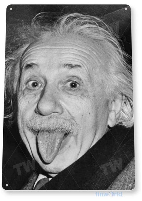 Albert Einstein Sign B383 Tinworld Celebrity Signs