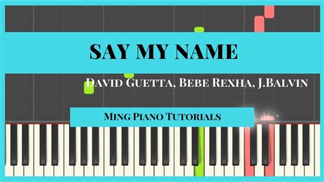 Learn how to play eddie perfect's say my name from beetlejuice the musical with premium hal leonard sheet music arranged for piano & vocal. Say My Name-David Guetta, Bebe Rexha, J.Balvin Piano Cover ...
