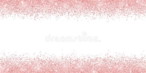 Rose Gold Glitter Partickles Isolated On Transparent Background