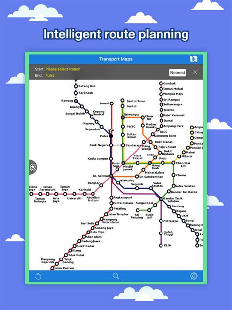 Map showing various routes of metro in kuala lumpur in malaysia. App Shopper: Kuala Lumpur Transport Map - MTR Map & Routes ...
