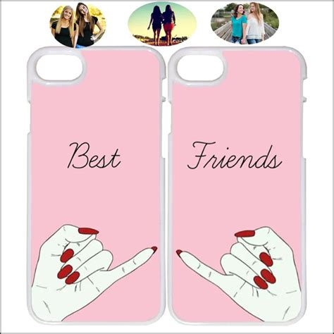Fashion Girl Friendship Best Friends Phone Case White Cover For Iphone