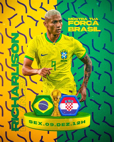 Flyer Futebol Brasil Rumo Ao Hexa Copa Do Mundo Richarlison Social