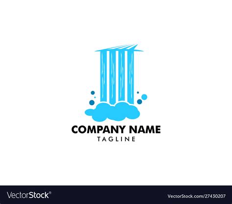 Waterfall Logo Icon Royalty Free Vector Image Vectorstock