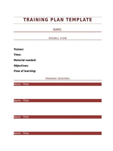 Free 20 Training Schedule Examples In Pdf Docs Sheets Agenda Template