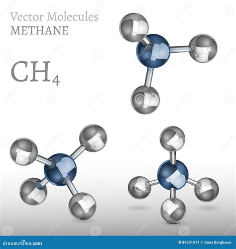 Methane Molecules Set Stock Vector Illustration Of Genetics 89301517