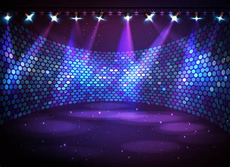 Vector Blue And Purple Glare Reception Stage Background Material Blue
