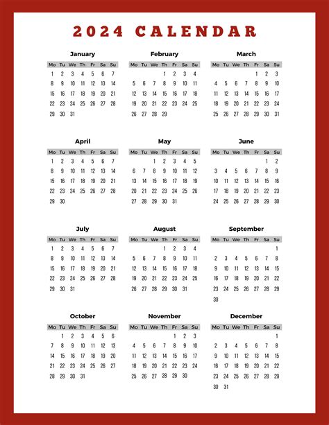 Work Calendar For 2024 Rivy Vinita