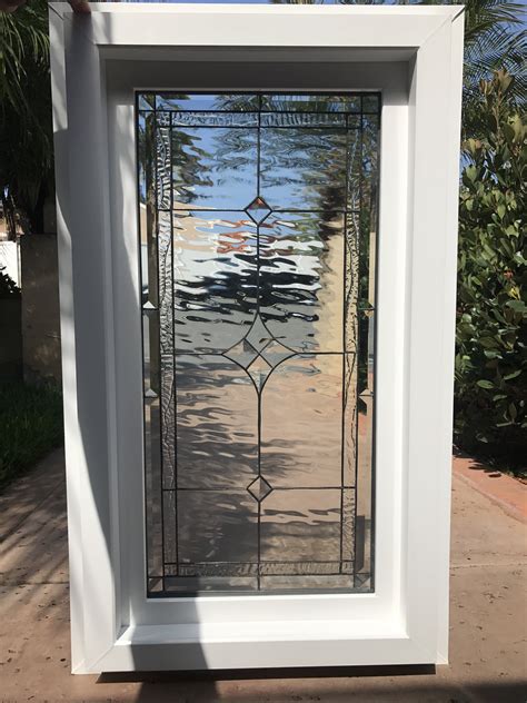 vinyl framed and tempered glass insulated the palm springs stained glass and beveled window