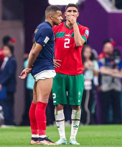 mbappe and hakimi france 🇨🇵 marokko 14 12 2022 qatar wk en 2022 fútbol