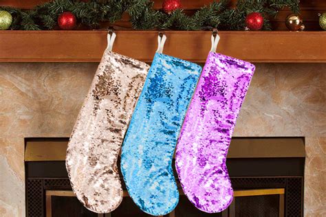 China New Fashion Sequin Sew Christmas Stocking Christmas Stockings In