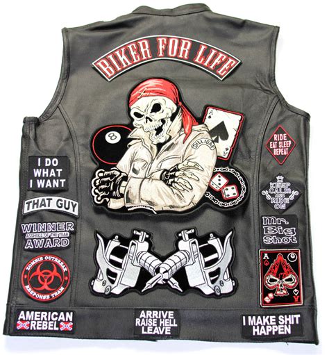 Sons Of Anarchy Style Cut Leather Biker Vest