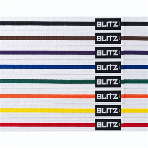 Blitz White Belt Colour Stripe