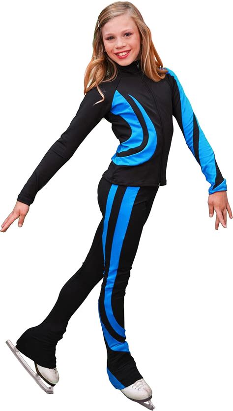 Chloenoel Swirls Figure Skating Jacket J26 Turquoise Adult