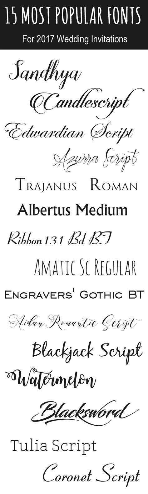 Best Free Wedding Fonts For Invitations