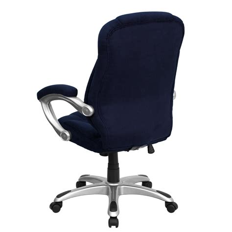 The most common swivel blue chair material is jersey knit. Ergonomic Home High Back Navy Blue Microfiber Contemporary ...