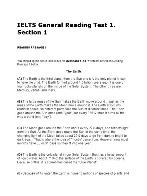 General Reading Practice Test For Ielts Pdf 30 Tests Ielts Fever Gambaran