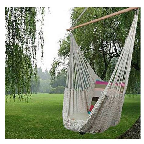 Garden patio hanging rope swing chair seat porch hammock bench w/ wood stretcher. 2016 New Hanging Cotton Deluxe Rope Hammock Chair Patio ...