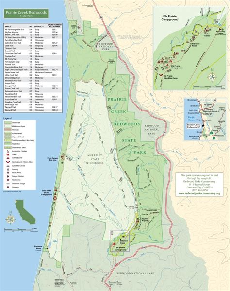 Redwoods Northern California Map Printable Maps