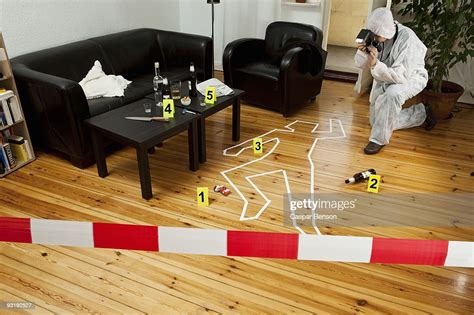 A Person Photographing A Crime Scene High Res Stock Photo Getty Images