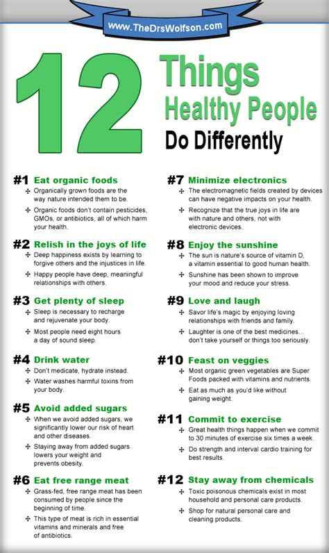 12 Things Healthy People Do Differently