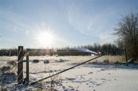 3840x2543 Aarhus Barrier Cold Denmark North Open Field Snow