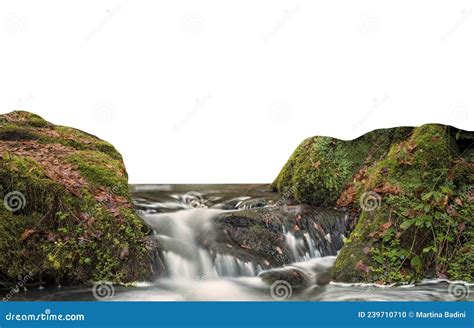 Waterfall Isolated On White Background Stock Photo Image Of Isolate