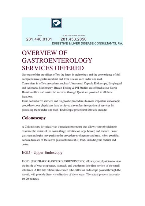 Ppt Gastroenterology Services Gastrointestinal And Liver Disease