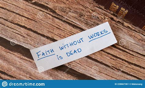 Faith Without Works Deeds Is Dead Stock Image Image Of Firm Book