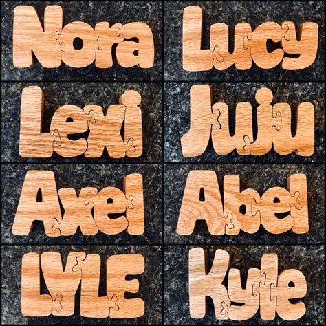 Custom Scroll Saw Name Puzzle Pattern Etsy